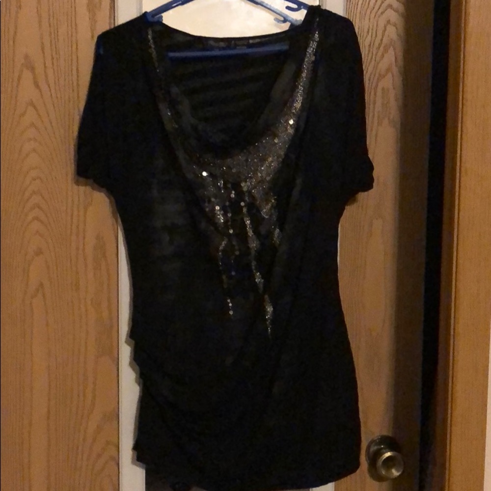Miss me sequin cap sleeve top